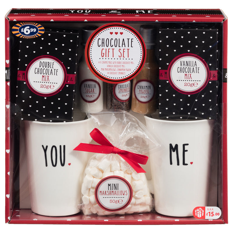 B&M Hot Chocolate Drink For Two Gift Set