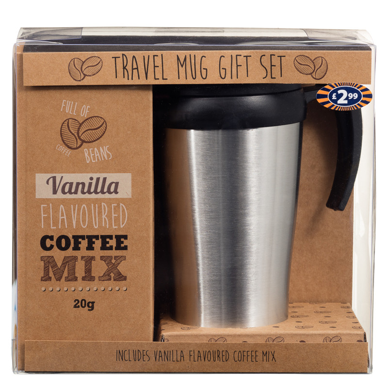 B&M > Travel Mug & Coffee Gift Set 303194