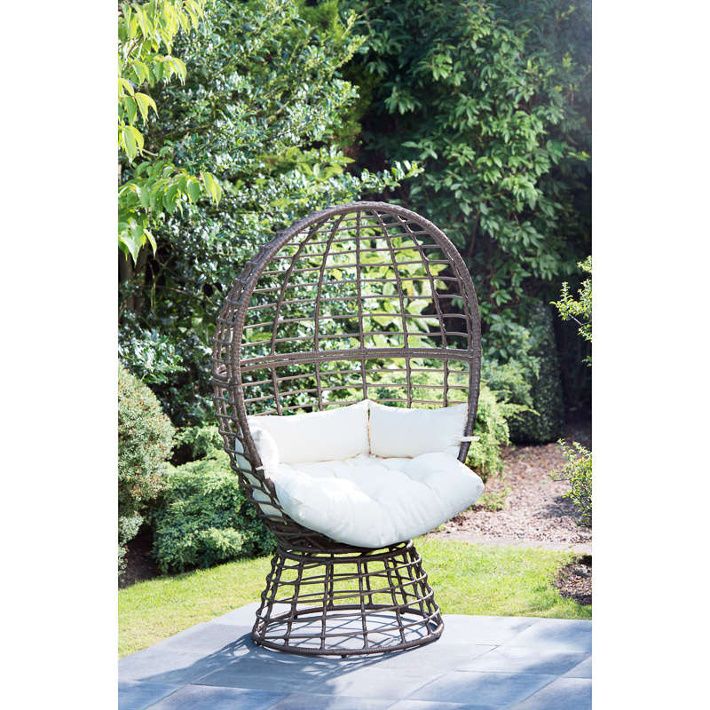 B&amp;M: Roma Swivel Egg Chair | Garden Furniture