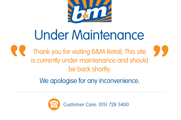 B&M Stores Under Maintenance