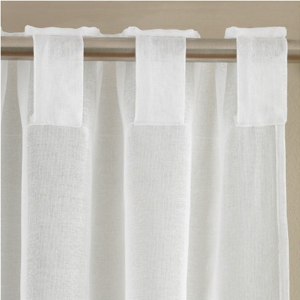 Amber Plain Textured Voile Curtains - White | Curtains