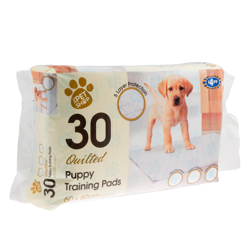 Quilted Puppy Training Pads 30pk 60 x 60cm Pets, Dogs