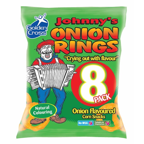 Johnny's Onion Rings 8pk Crisps B&M