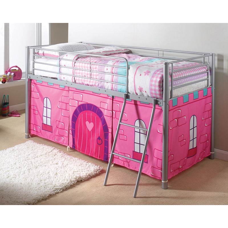 b&m: princess castle midsleeper bed children's bedroom