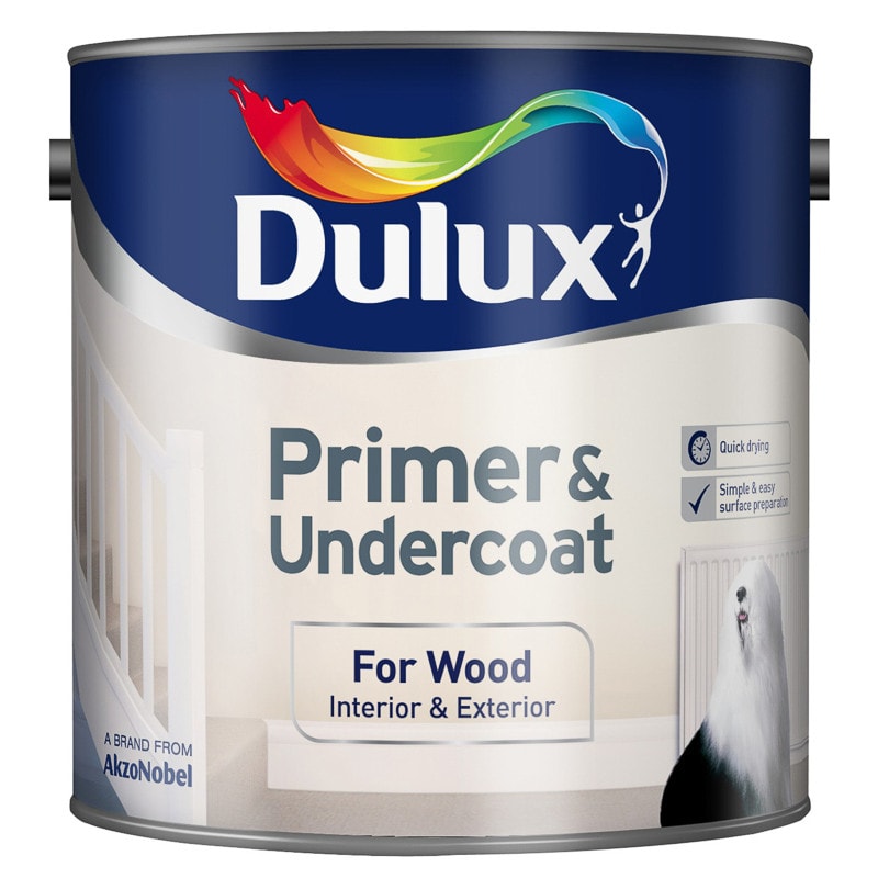 Dulux Primer & Undercoat Paint For Wood 2.5L Painting