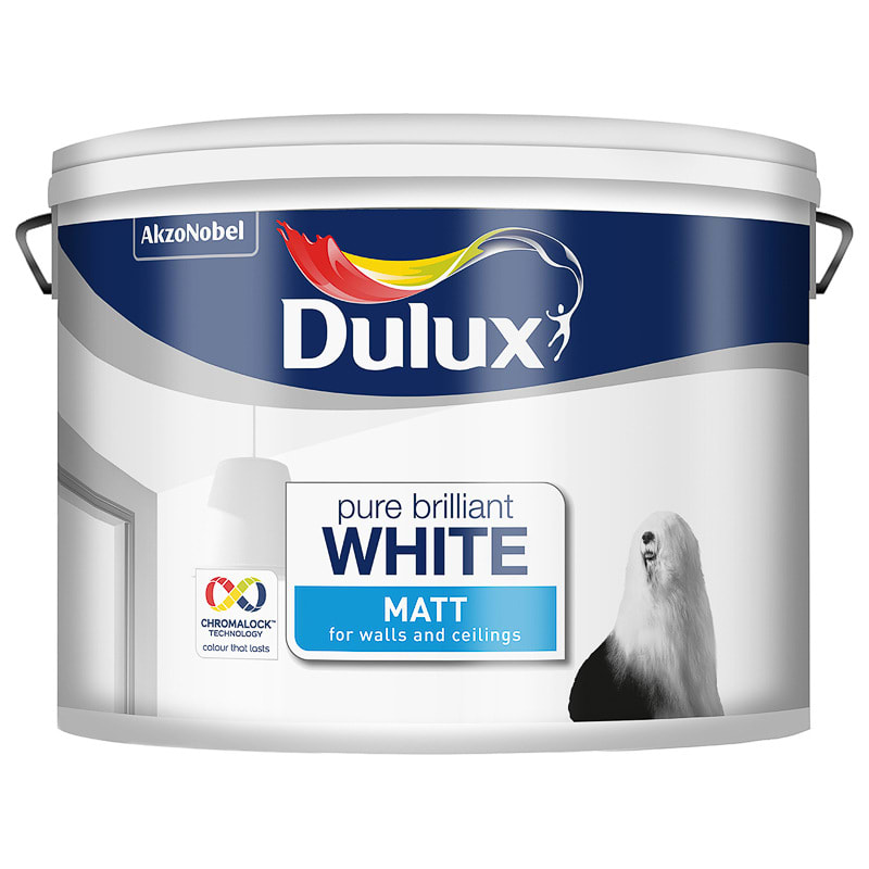 Dulux Pure Brilliant White - Matt Emulsion 5L | Painting