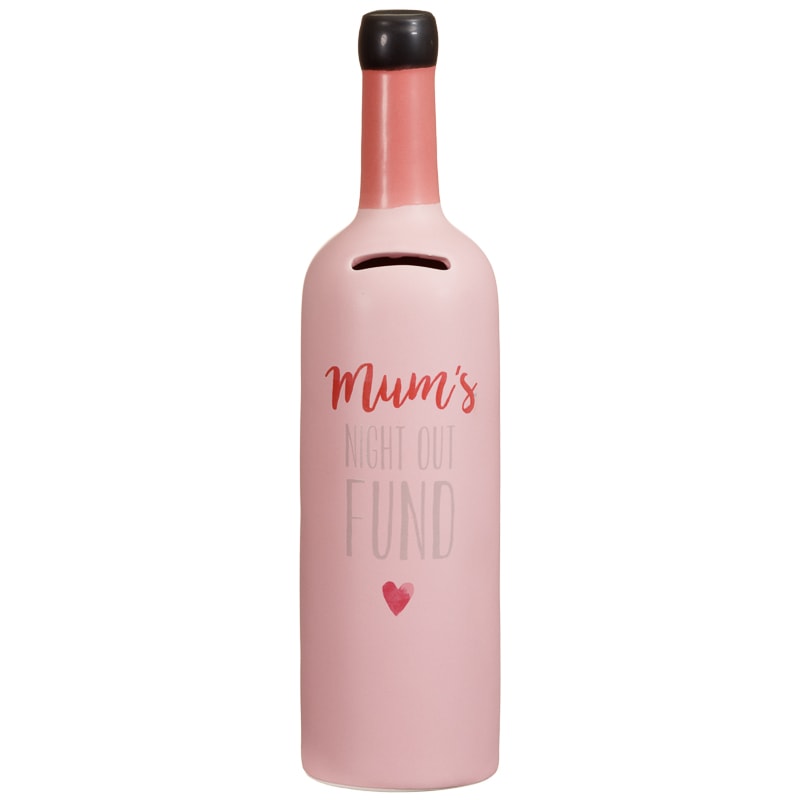 Wine Bottle Money Bank - Night Out | Mother's Day Gifts - B&M
