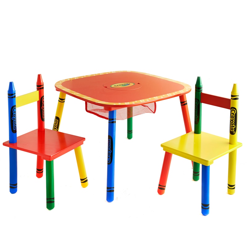 Crayola Kids Table &amp; Chairs Set 3pc | Kids Furniture - B&amp;M
