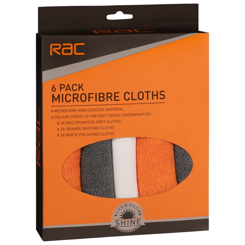 RAC Microfibre Cloths 6pk