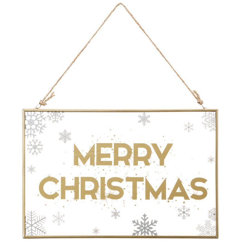 Glass Slogan Christmas Plaque | Christmas Decorations - B&M