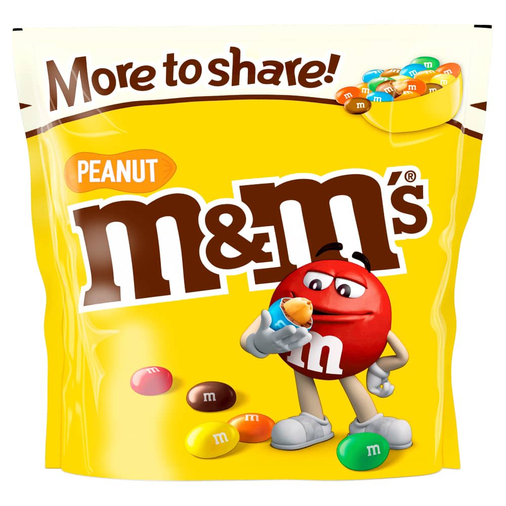 M&M's Peanut Milk Chocolate Candy, Share Size - 3.27 oz Bag - Walmart.com