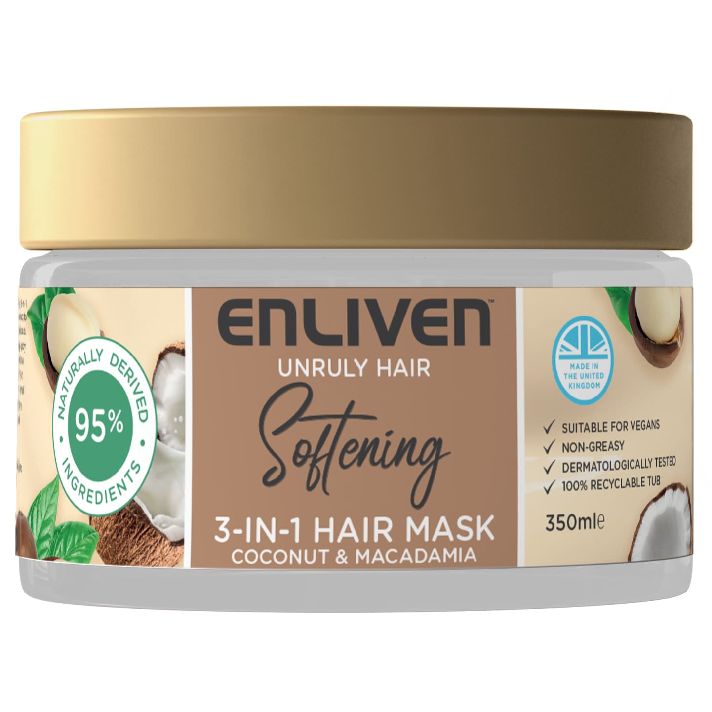Enliven Hydrating Hair Mask - Coconut & Macadamia | Hair Care | B&M