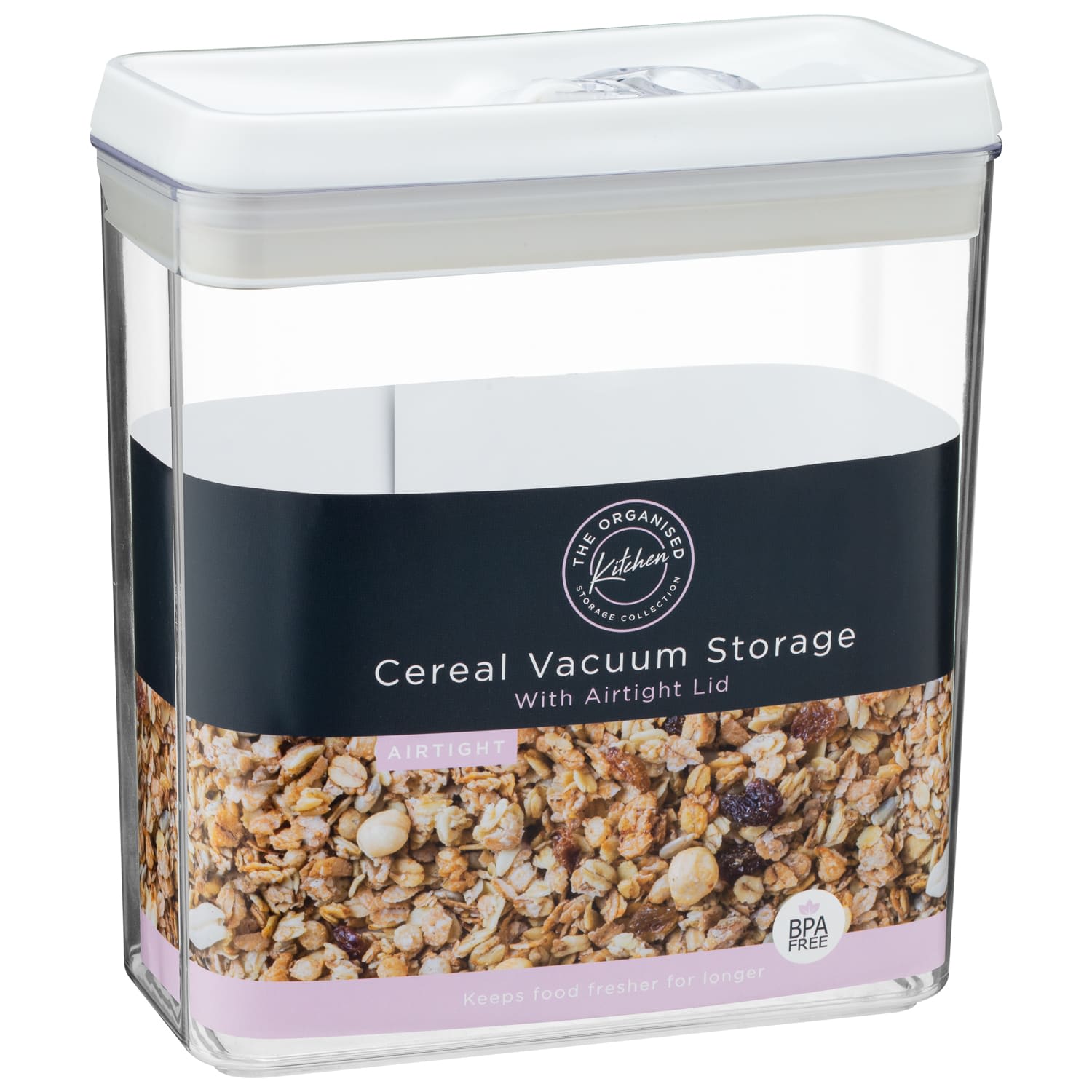 Cereal Vacuum Storage Container - White