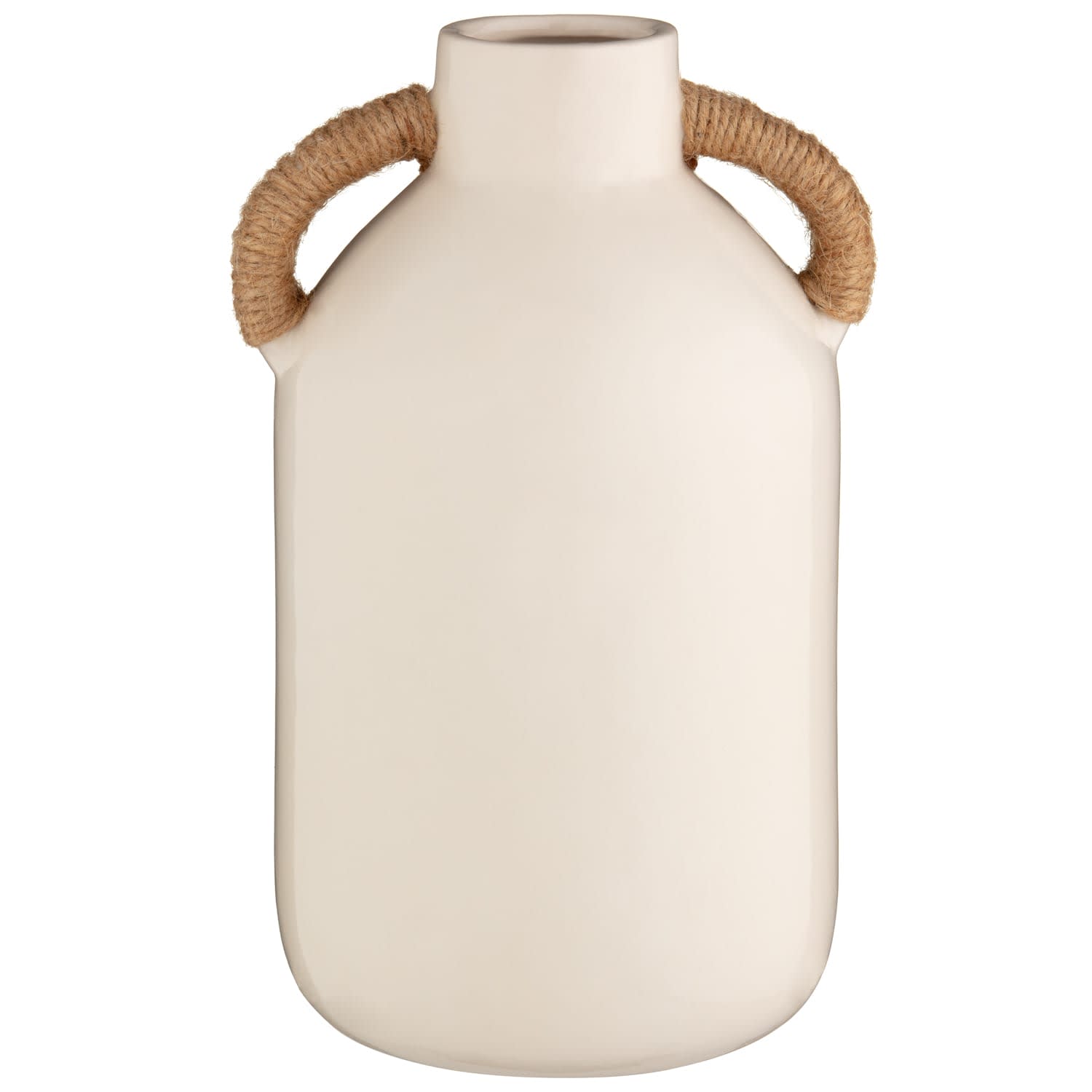 Ceramic Vase With Wicker Handles
