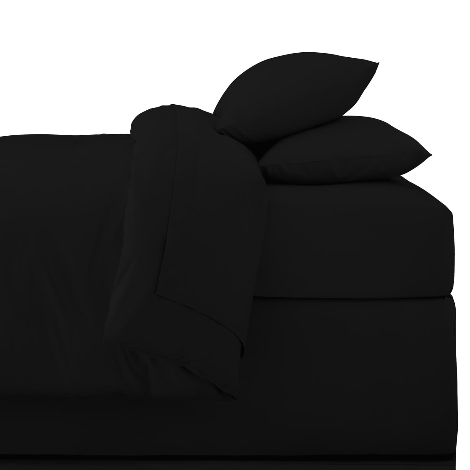 Simply Everyday Single Fitted Sheet - Black