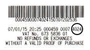Receipt number example